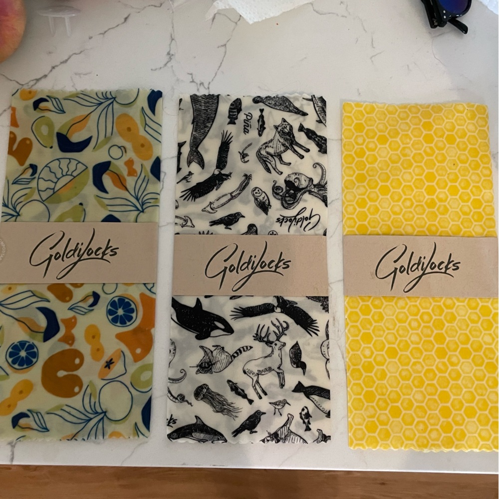 Goldilocks beeswax resuable food wraps